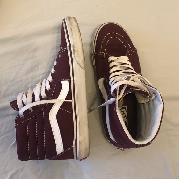 Burgundy Vans Skate High Tops - Picture 2 of 5